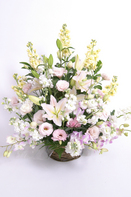 アレンジメントフラワーＳサイズ 白・淡色系１万円コース